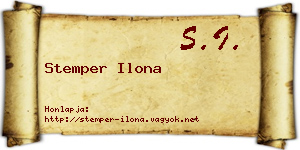Stemper Ilona névjegykártya
